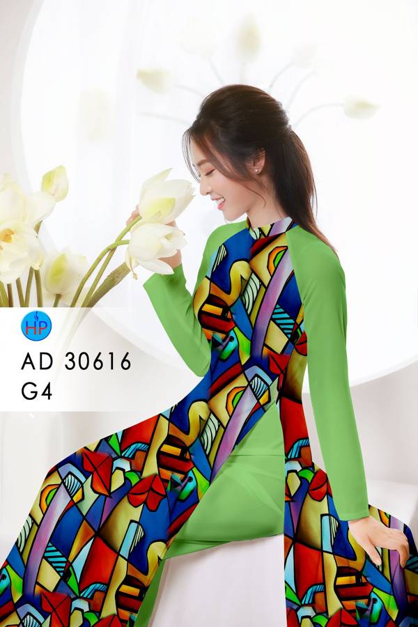 Vải Áo Dài Hoa Văn AD 30616 45